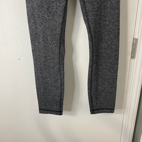 Lululemon Wunder Under Heathered Herringbone Black Leggings Women Size 4 - Picture 7 of 9